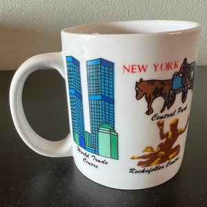 Vintage New York Souvenir Mug ~ World Trade Center ~ Empire State Building